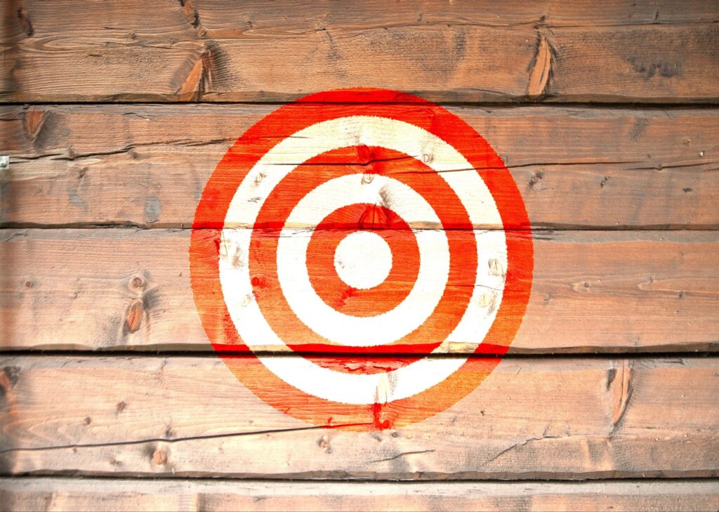 Target painted on a wall.